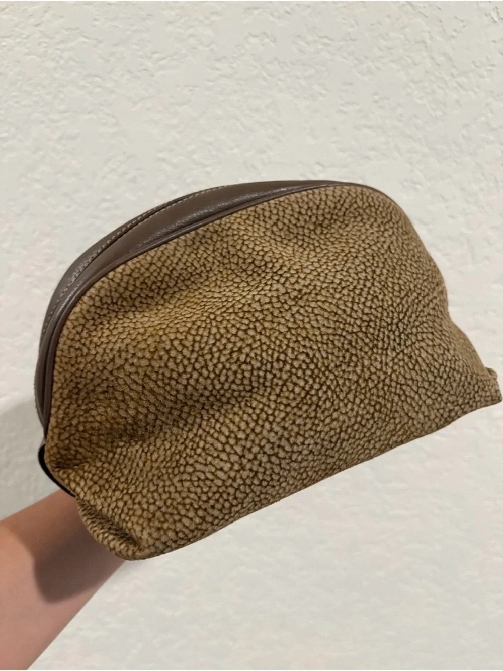 Borbonese Vintage Redwall Cosmetic Bag Clutch